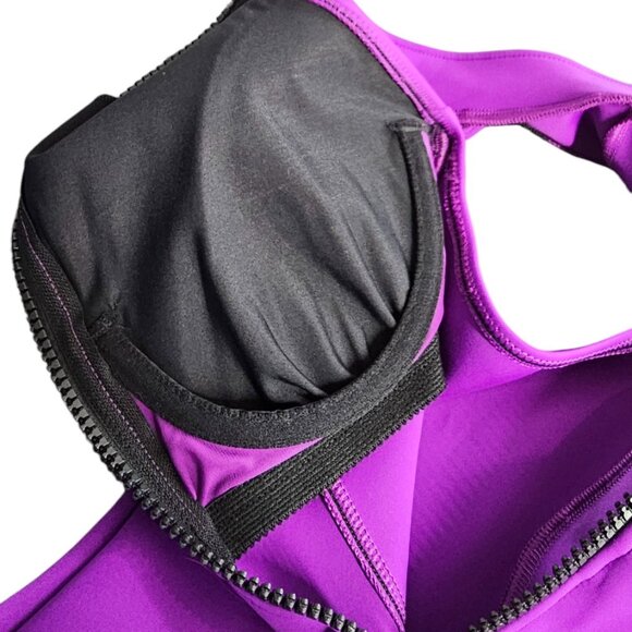 Magicsuit Deep Dive Chantelle Underwire One Piece Swimsuit, Zip, Surf Purple, 10 - Picture 3 of 8